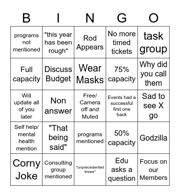Drink if you cross one off. Chug for Bingo Card