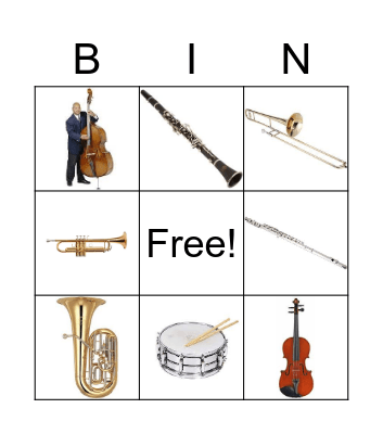 Instruments! Bingo Card