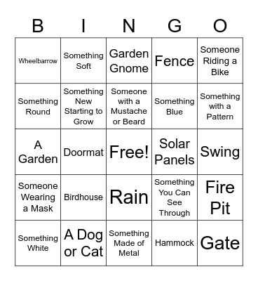 Youth Group Scavenger Hunt Bingo Card