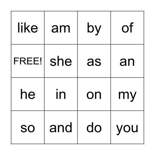 Owen Bingo Card