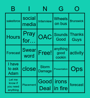 BD/OPS Bingo Card