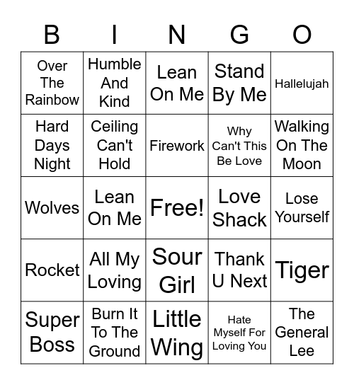 ROADS BINGO Card