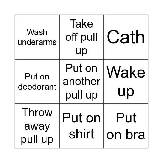 Monday Bingo Card