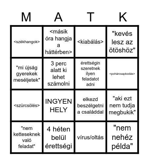 Make matekóra great again Bingo Card