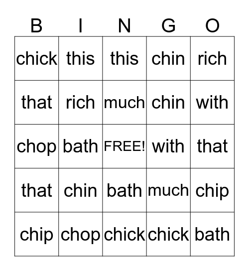 Green Bingo Card