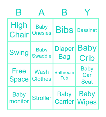 Baby Bingo Leo! Bingo Card