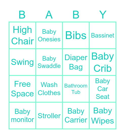 Baby Bingo Leo! Bingo Card