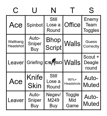 CS:GO Overwatch Bingo Card