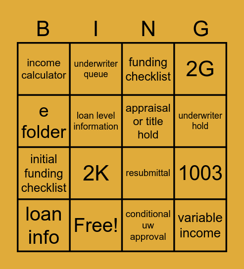 COOPER BINGO Card