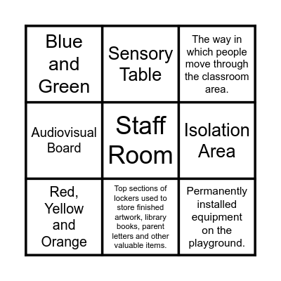 Preparing the Environment Bingo Card