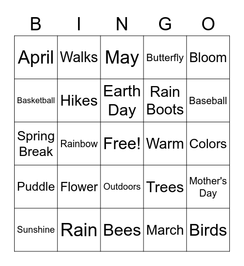 Springo Bingo Card