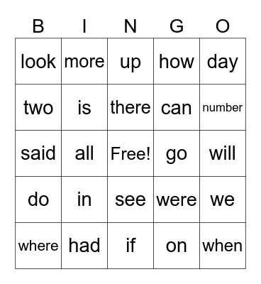 April 5-9 Bingo Card