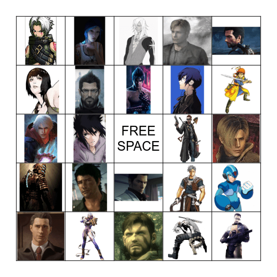 CHARACTER BINGO SHEET Bingo Card