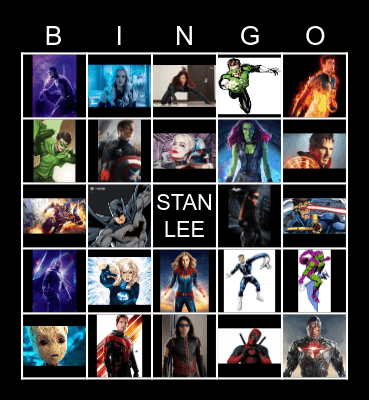 MARVEL v. DC Bingo Card