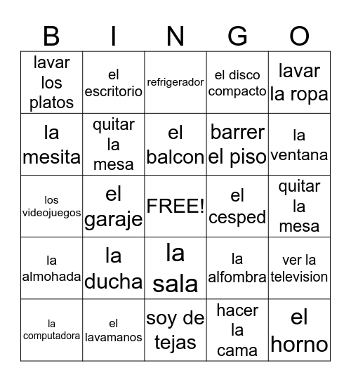 LOTERIA Bingo Card