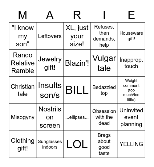 Bingo Card
