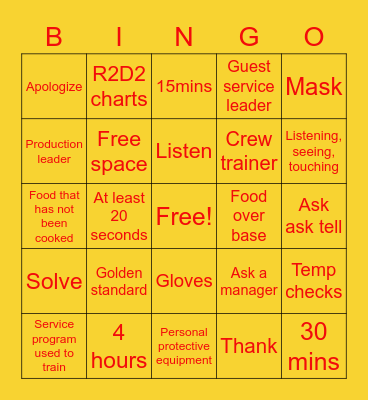 McBingo Card