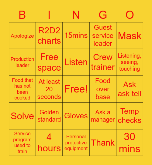 McBingo Card