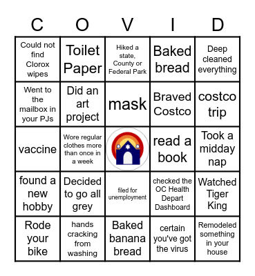 COVID Bingo Card