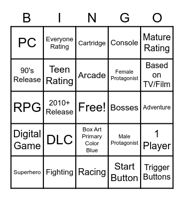 Nerdfest Bingo Card