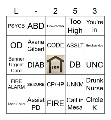 Job House BangO Bingo Card