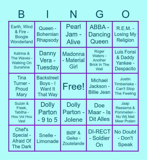 OW Borrel Bingo Card