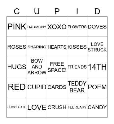 Valentine's Day BINGO Card