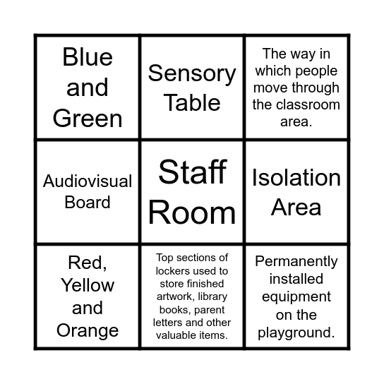 Preparing the Environment Bingo Card