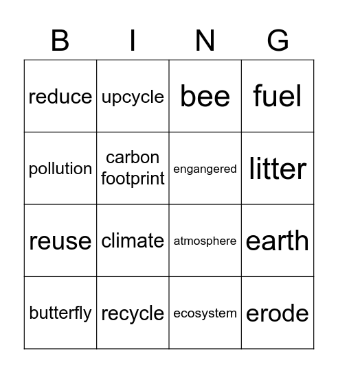Try to Hear ALL the Words! Bingo Card