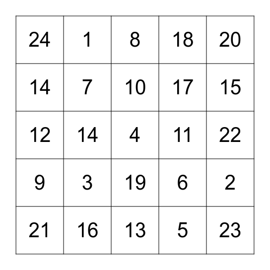 addition-subtraction-bingo-card