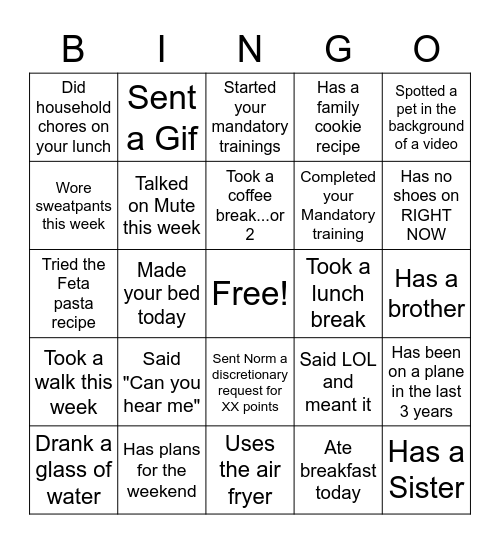 Macarone's Bingo! Bingo Card