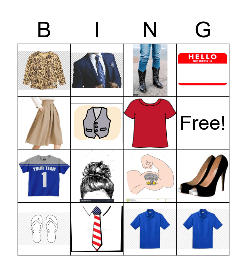 Dresscode Bingo! Bingo Card