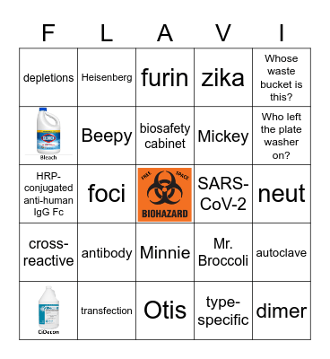 de Silva Lab Bingo Card