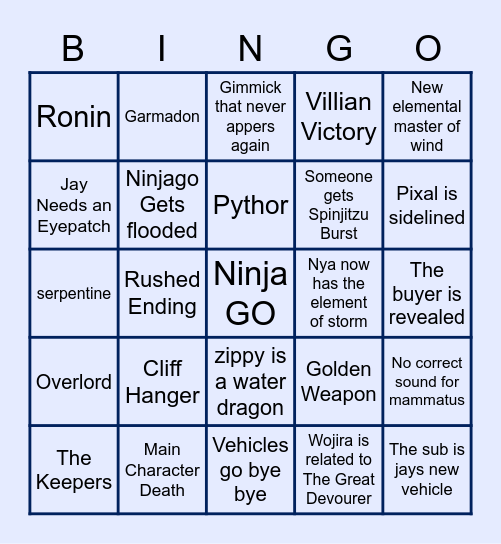 Seabound Bingo Card