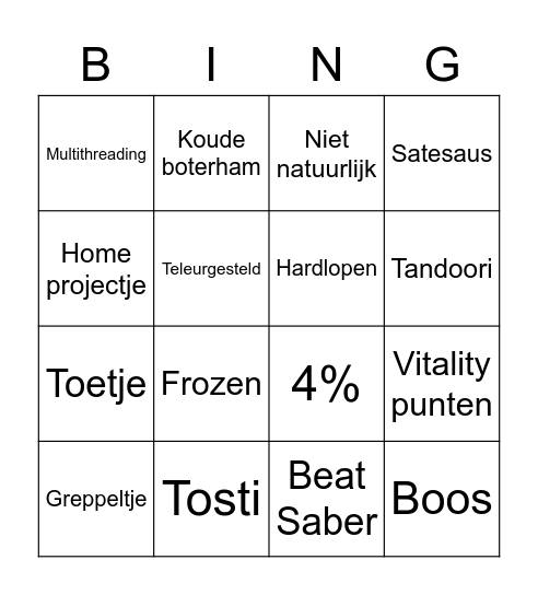 Memes Bingo Card