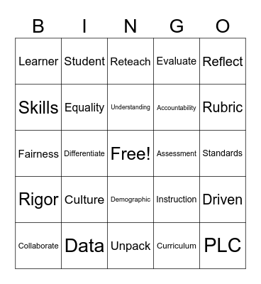 PD Bingo!! Bingo Card