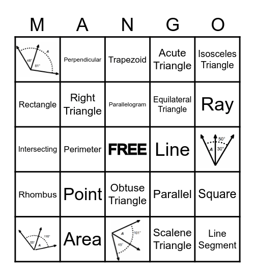 Test 6 Review Bingo Card