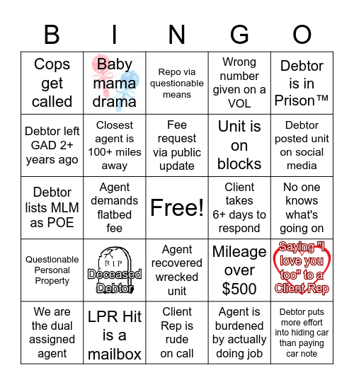 @||y Team Bingo Card