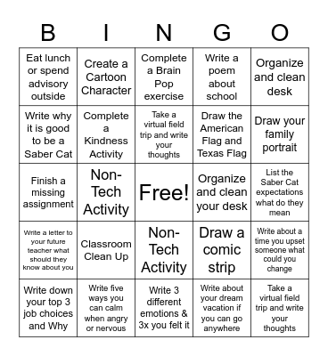 BINGO Card