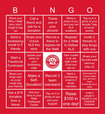 ALS BINGO! Bingo Card