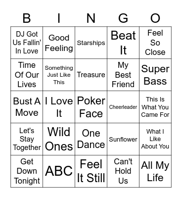 Hits #5 Bingo Card
