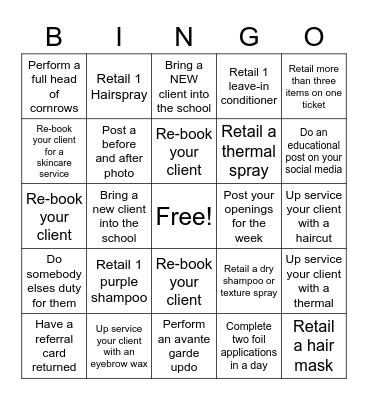 Stewart School Bingo Card
