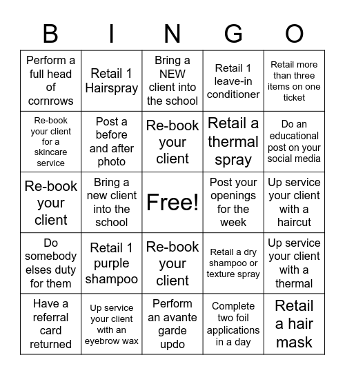 Stewart School Bingo Card