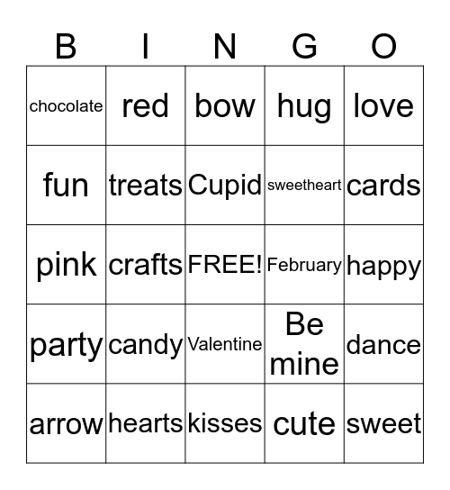 Valentine BINGO Card