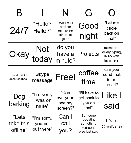 All in a day within FCCC Bingo Card