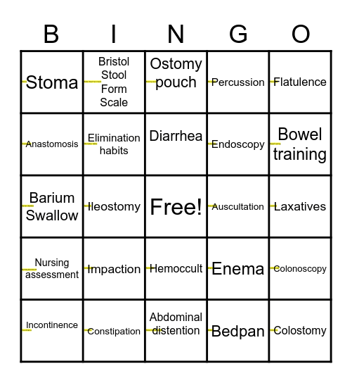 BM BINGO Card