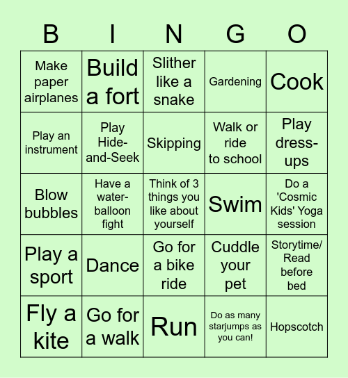 BINGO Card