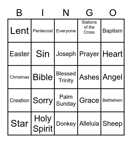 PREP Review Bingo Card