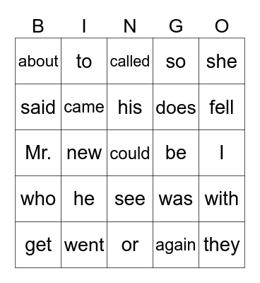 Red 26 Bingo Card