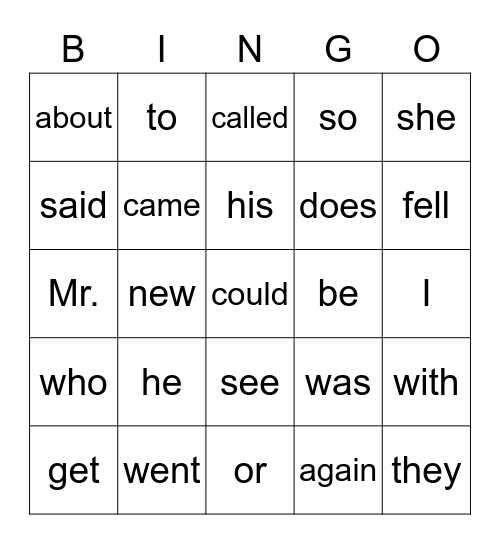 Red 26 Bingo Card